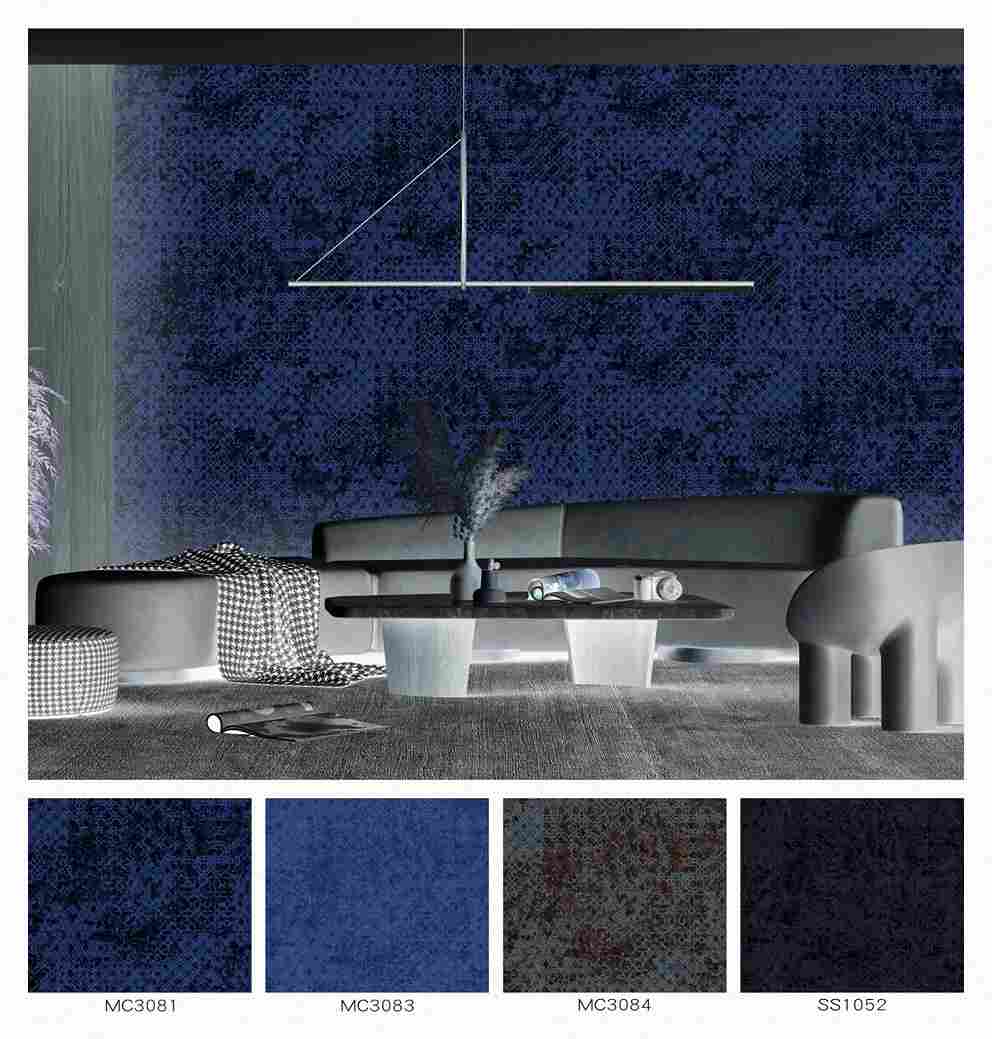 Jenica 2 Pattern : Blue Flower, Service Premium 3d Wallpaper in Hyderabad for walls vision reflection Interiorage