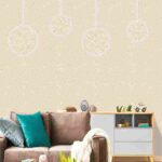 Scotts Dale Pattern : IID210605 Cream and chocolate color Dimension Design Premium 3d Wallpaper in Hyderabad for walls vision reflection Interior