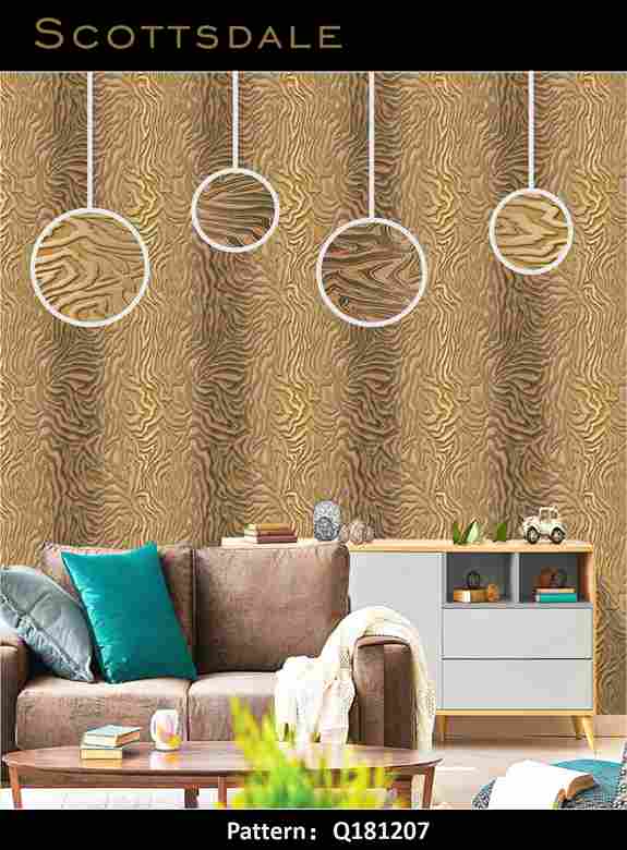 Scotts Dale Pattern : Q181605 Biscuit color feather Dimension Design Premium 3d Wallpaper in Hyderabad for walls vision reflection Interiorage