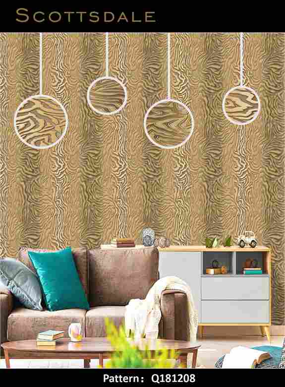 Scotts Dale Pattern : Q181605 Biscuit color feather Dimension Design Premium 3d Wallpaper in Hyderabad for walls vision reflection Interiorage