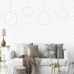 Scotts Dale Pattern : Q181605 White Gray Color Dimension Design Premium 3d Wallpaper in Hyderabad for walls vision reflection Interiorage